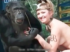 Monkey in a hot foot fetish clip